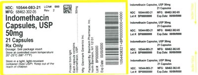 50mg 21ct (Label Indomethacin Caps 50mg Bpi(10544 083 21) Glenmark(68462 302 05) Rev2)